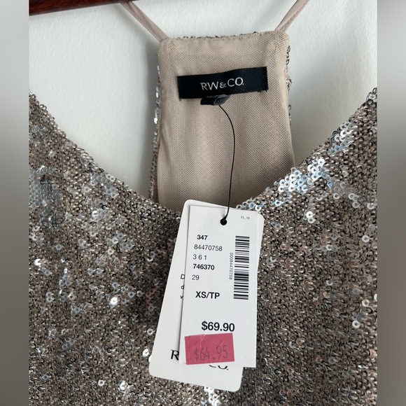 NWT RW & Co sequin tank - Picture 3 of 6